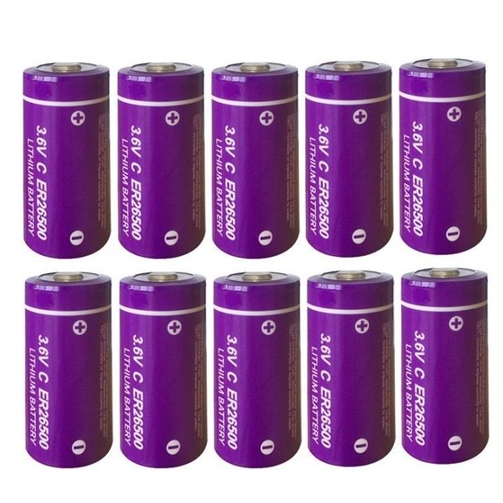 10 x ER26500 Lithium-Batterie 3,6 V 9000mAh c lisoci2 9000mAh 9ah 26500 ls26500 r14 lsa8500 sl770 lsh14 ls 26500 jr internationa