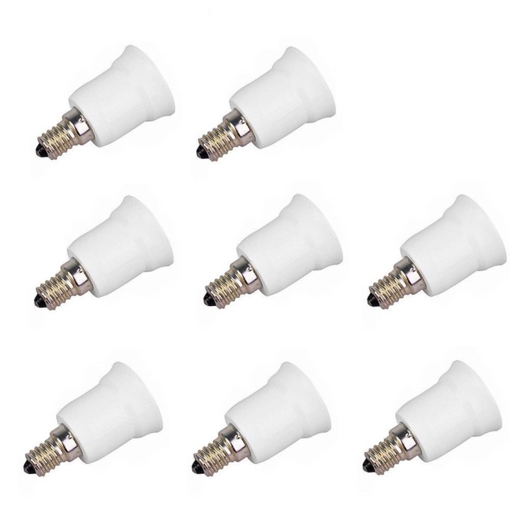 8 E14 adaptador convertidor lámpara portalámparas e27 ha llevado adaptación 220v 12v 24v 48v jr international - 2