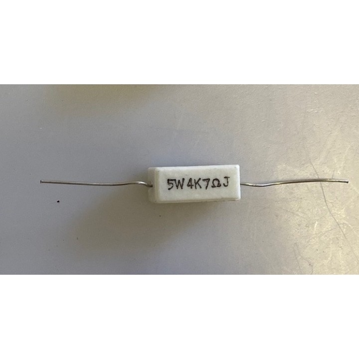 Resistenza avvolto 4.7kohms 5w cementati jr  international - 1