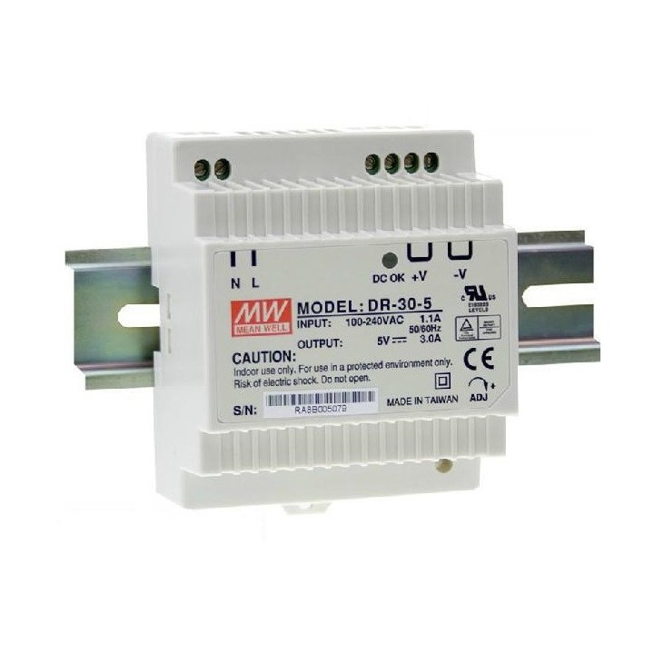 Din rail power supply 30w 5V power meanwell ac dc converter dr-30-5 DR-30W jr  international - 7