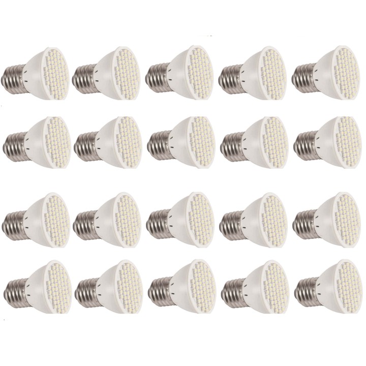 20 Lampara led smd x60 e27 220v 3w blanca iluminacion bajo consumo cen - 1