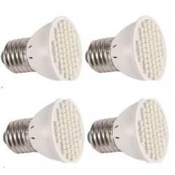 4 x Smd led lampada 220v e27 3w bianco caldo x60 a basso consumo energetico illuminazione elev612jd bestmall_fr - 1