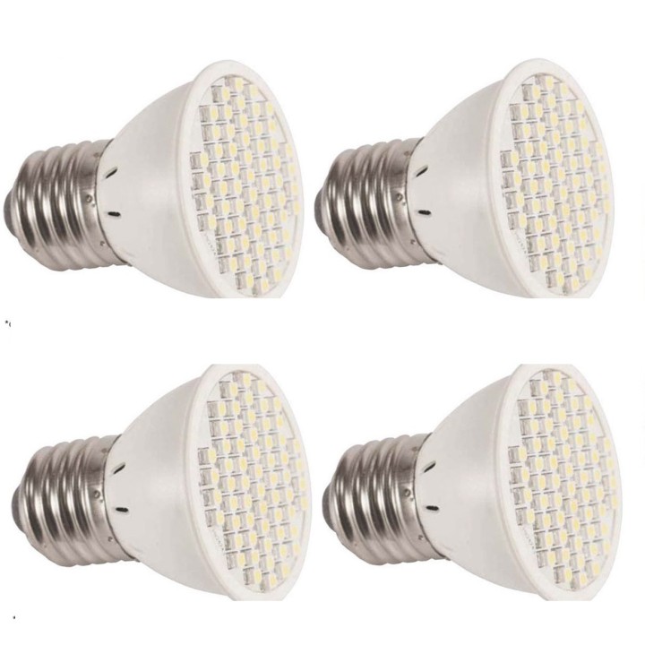 4 x Smd led lamp 220v e27 x60 3w warm white low energy lighting elev612jd bestmall_fr - 1