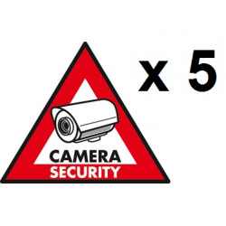 Deterrent label 5 stück panel aufkleber trocken st cs kamera sicherheit überwachung schutz konig - 1