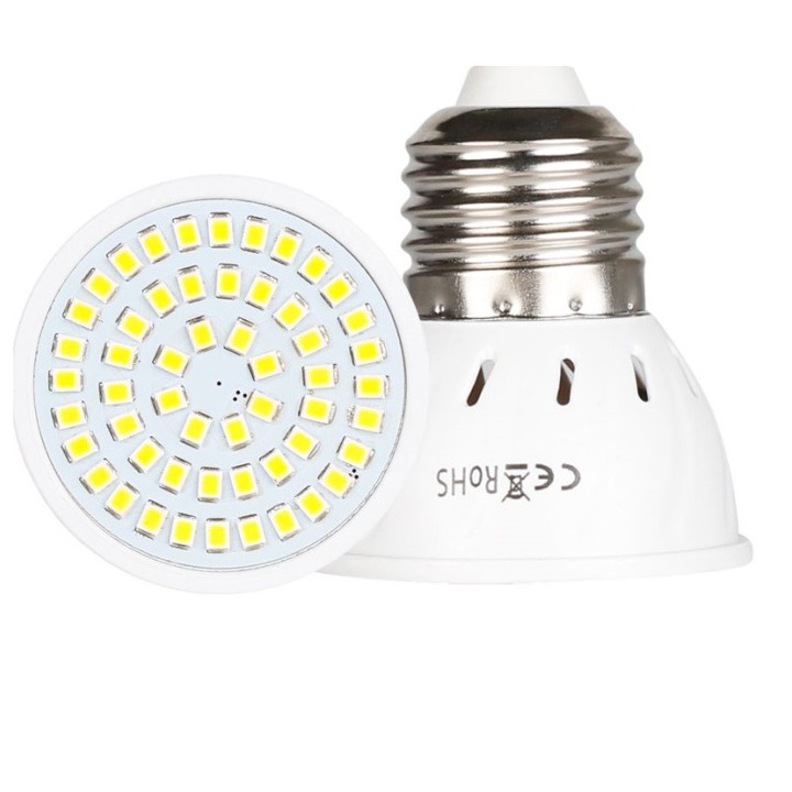 Lampadina e27 54 led luce spot 230v 2w 2.4w bianco luce fredda a basso consumo 220v eclats antivols - 1