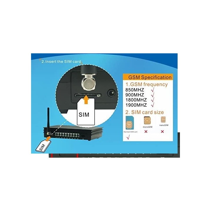 Central telefónica PBX MS108-GSM / Sistema PABX inalámbrico