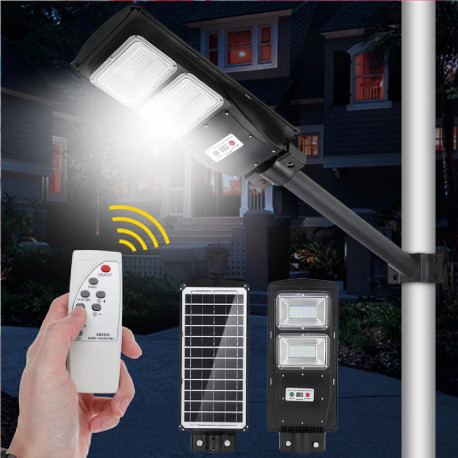 Luz de calle LED 30W Luz solar Radar PIR Sensor de movimiento Lámpara de sincronización de pared + Control remoto