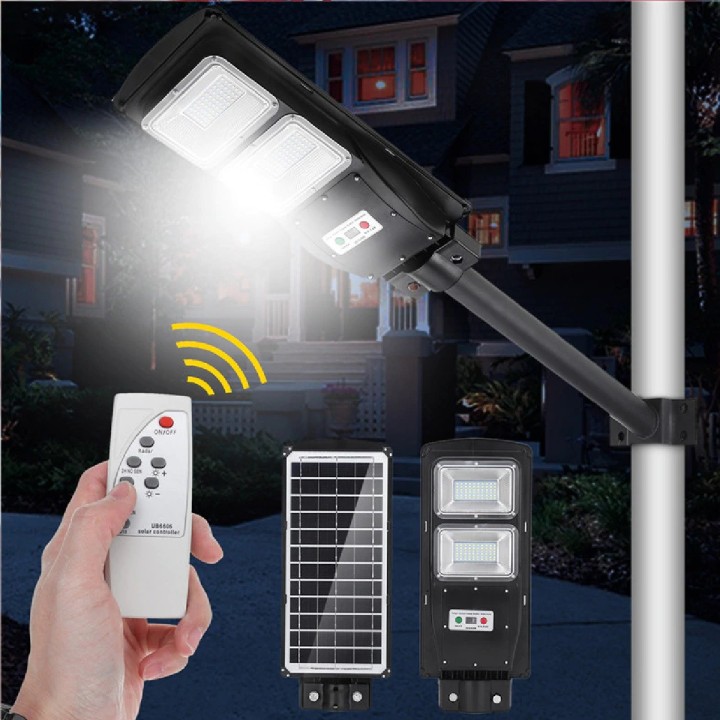 LED Straßenlaterne 30W Solarlicht Radar PIR Bewegungssensor Wand Timing Lampe + Fernbedienung