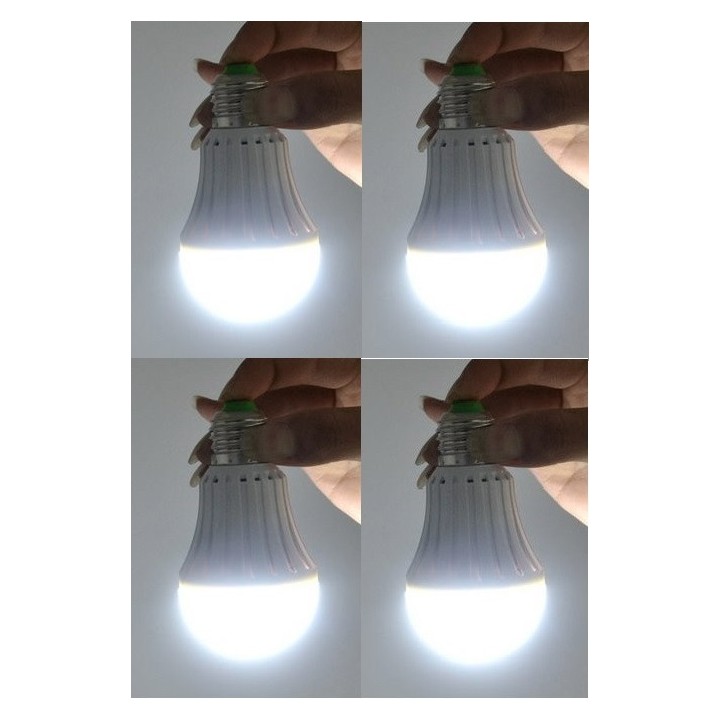 4 X Wiederaufladbare led-notlicht-beleuchtung 7w e27 led birne lampe für zu hause 2835 smd led batterie lighs bombillas ce rohs 