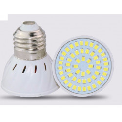 Bulb e27 54 led spot lighting 230v 4w 4.5w 5w 5.5w 5.6w 6w light white cold 220v eclats antivols - 1