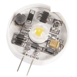 1 led lámpara g4 17v 6-pin 1w blanco caliente 25 x ø 4 mm 30 ° ángulo ref: elev111g4 cen - 1
