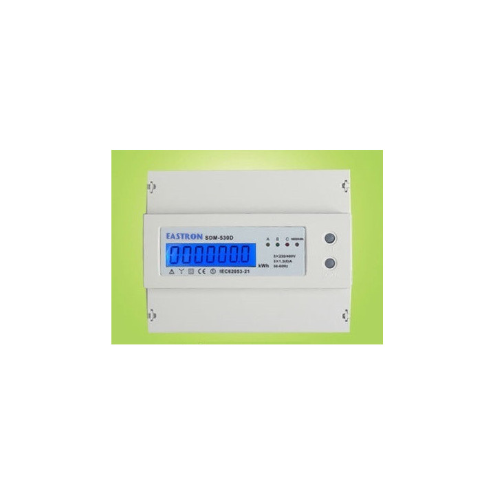 Kwh meter dreiphasigen vierleiter 100a din-schiene 7 module emdin03 velleman - 2