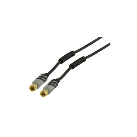 Cable de conexion f machi hacia f hembra cordon coaxial 1.5m conexion chapada oro hqcs f001 1.5 hq - 1