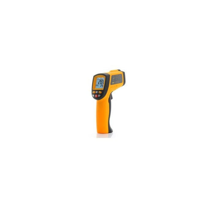 Termometro laser infrarosso digitale a 700 gradi senza contatto arancio jr international - 1