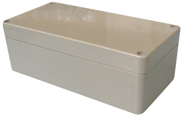 Sealed abs enclosure dark grey 160 x 80 x 55mm jr  international - 1