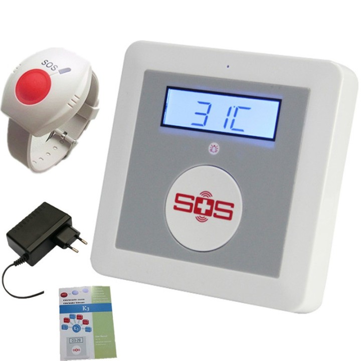 GSM 2g Sistema de alarma un solo clic con banda QUAD Llamada de emergencia para ayuda a nivel mundial con intercomunicador king 