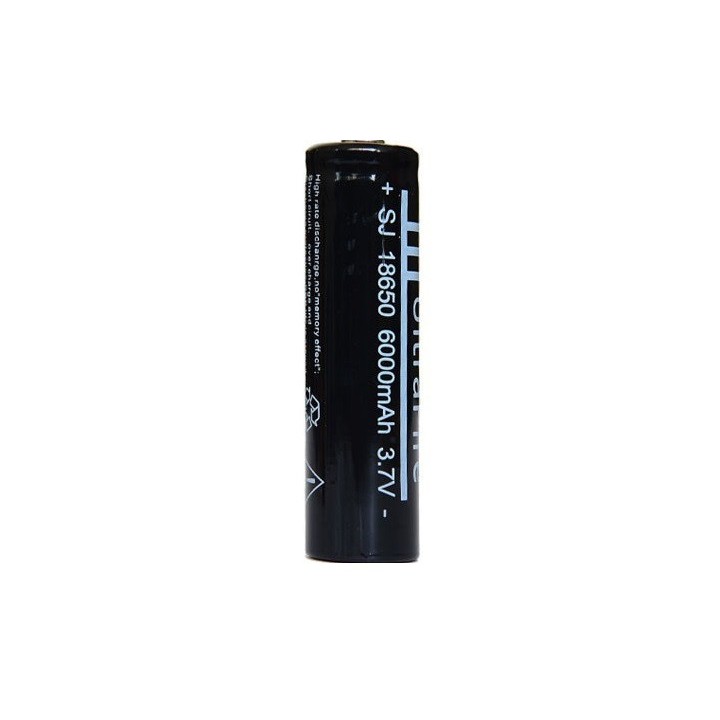 18650 Batteries Black 18650 Rechargeable Li ion 3.7v 6000mah Battery For Torch Headlamp jr international - 1