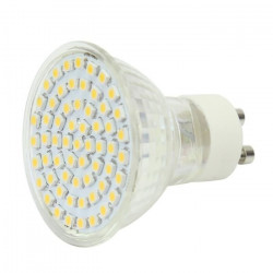 Gu10 white 60 led light bulb lamp 4w jr international - 4