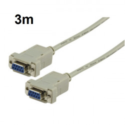 Cable serial db9 female to db9 female cable 3m konig 124 konig - 1