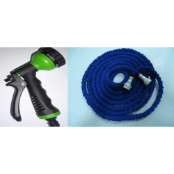 Extensible hose watering hose 25 feet  4 jets spray gun retractable retracts xhose own home garden xhose - 5