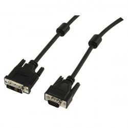 Dvi-auf- vga-kabel schwarz analoges signal länge 10m cable-195/10 dvi-anschluss kabel 12 +5 p konig - 1
