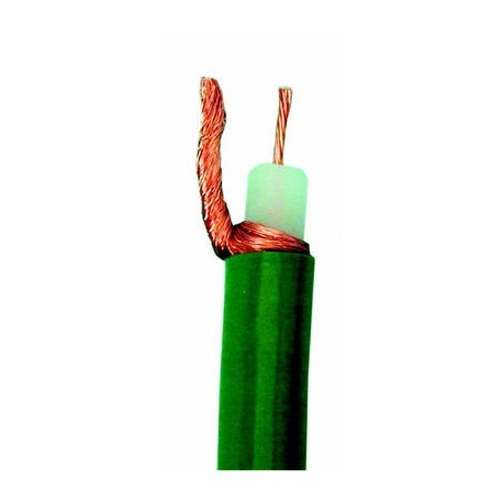 Coaxial cable, 75 ohm, ø10mm, green, 100m low loss coaxial cable tv coaxial cable televisioncoaxial radio frequency (rf) shielde