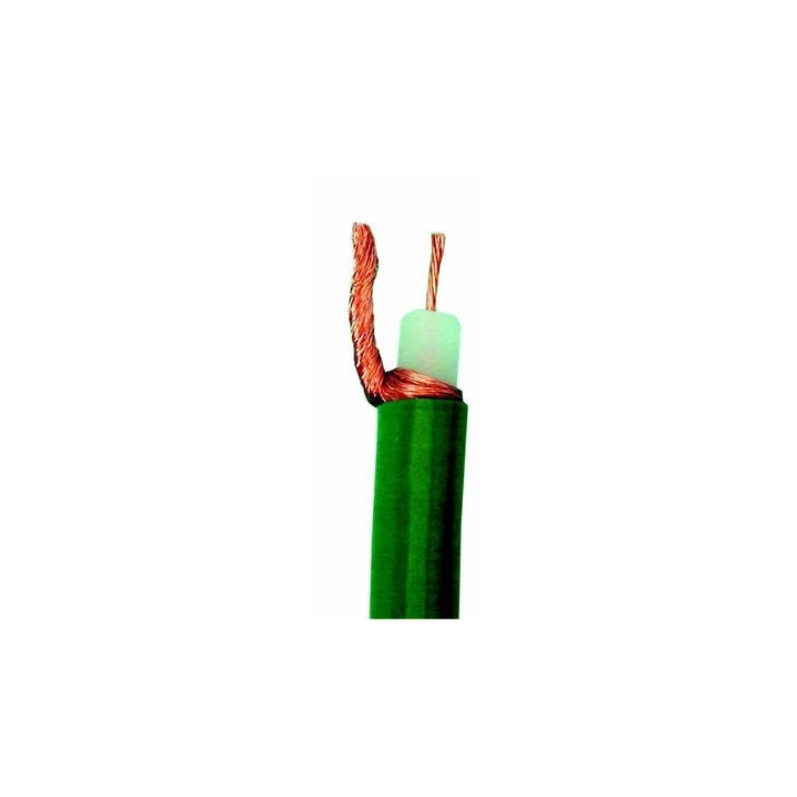 Coaxial cable, 75 ohm, ø10mm, green, 200m ex 54365 coaxial cable shielded coaxial coaxial cable cae - 1