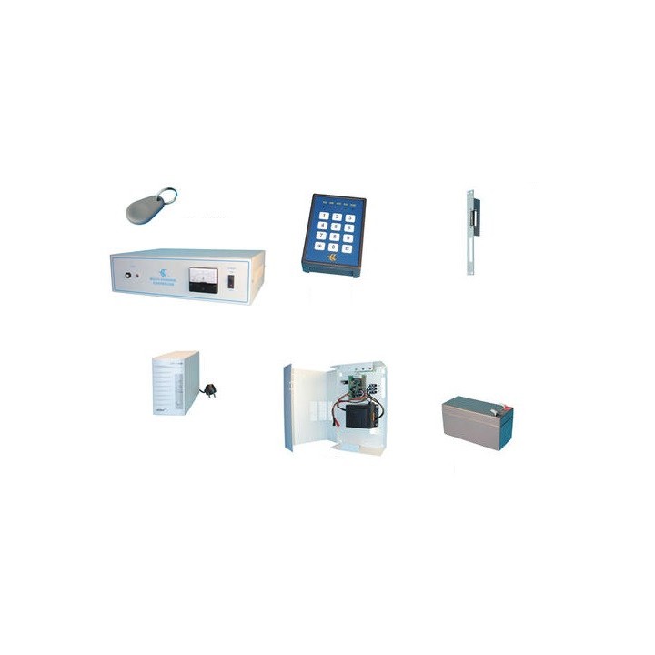 Kit controllo 16 accessi mediante lettore di badge sistema sorveglianza accesso protezione entrata jr international - 1