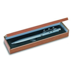 Laser kugelschreiber rot elektronische stechuhr holzgehause als geschenk 143.1651 strahl jr international - 1
