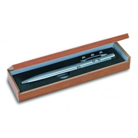 Laser kugelschreiber rot elektronische stechuhr holzgehause als geschenk 143.1651 strahl jr international - 1