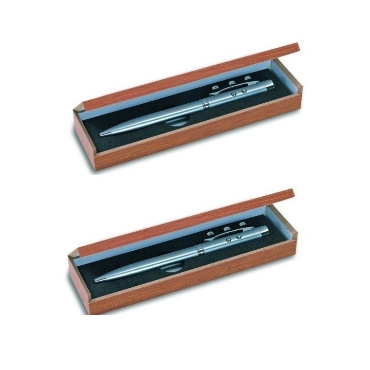2 Laser kugelschreiber rot elektronische stechuhr holzgehause als geschenk 143.1651 strahl jr international - 3