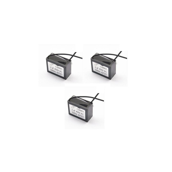 3 X condensatore CBB61 450V2UF condensatori di capacità di scarico ventilatore condensatore 2uF jr international - 1