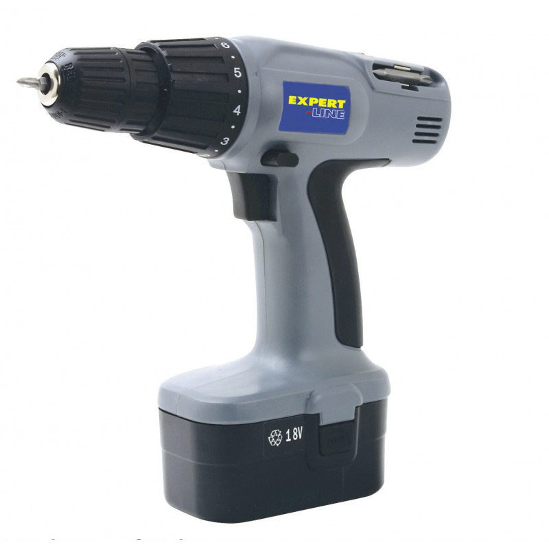 Taladro atornillador recargable 18v con 17 accesorios \u0026 2 baterías