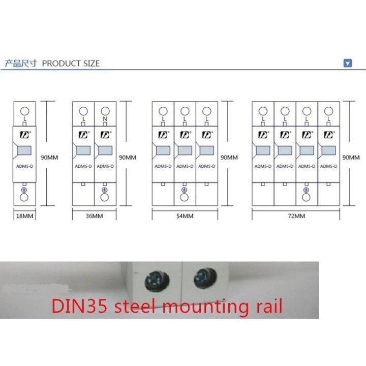 1pcs/lot 1P 40KA 110V 220V 380V AC Din Rail SPD Anti-lightning Voltage Surge Protector Device