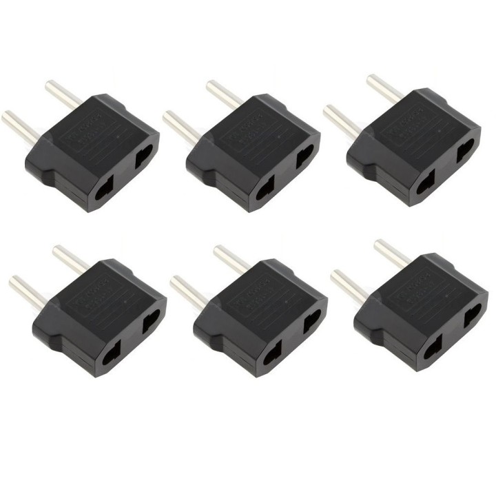 6 X Travel adapter plug china japan canada us electric sector to euro plug converter asia jr international - 1