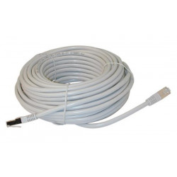 Ftp network cable, shielded rj45, cat 5e (100mbps), 30m continental edison - 1