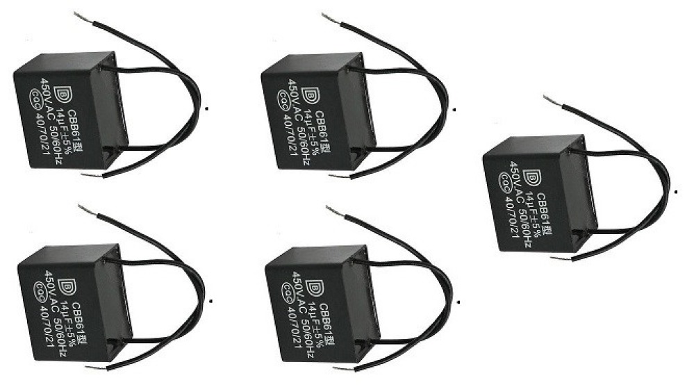 5 CBB61 14uF AC 500V rettangolo non polari del motore Run condensatore deamx - 2