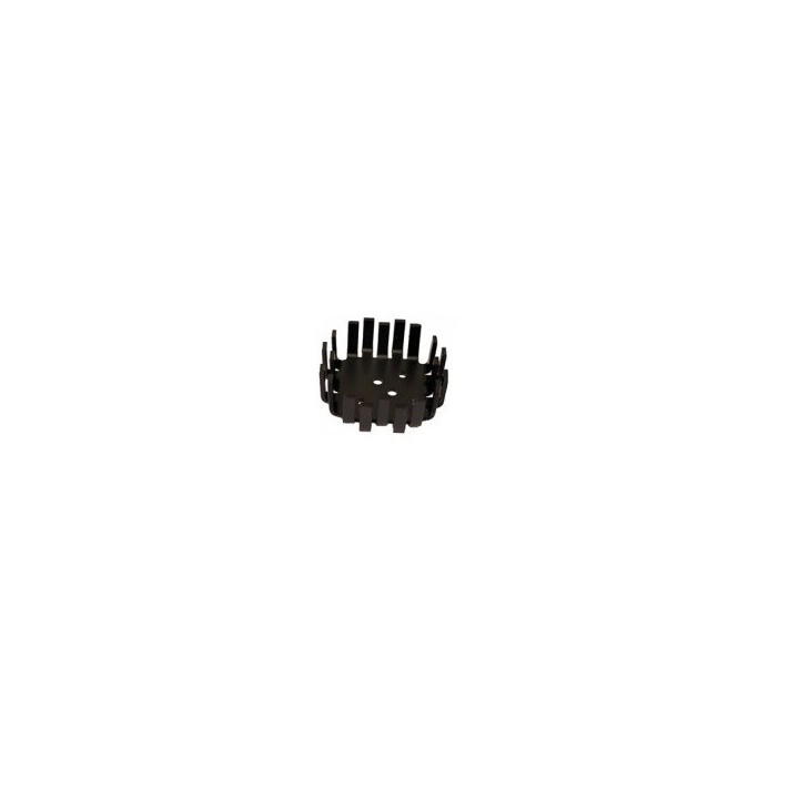Black aluminum heatsink radiator 1xto3 - dimensions 64 x 64 x 22 mm ref: qura11 cen - 1