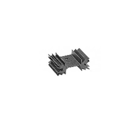 Black aluminum heatsink radiator 1xto220 ml73 vertical height 50mm percé.ref: quraml7350p cen - 1