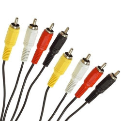 5 X Cable, 4 male rca 4 male rca, 1.2m cable wires cable wire cable cables, 4 male rca 4 male rca, 1.2m cable wires cable wire c