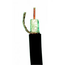 Coaxial cable, 75 ohm, ø10mm, black, 200m ex 54365 coaxial cable shielded coaxial cable radio coaxial (coax) cable tv television