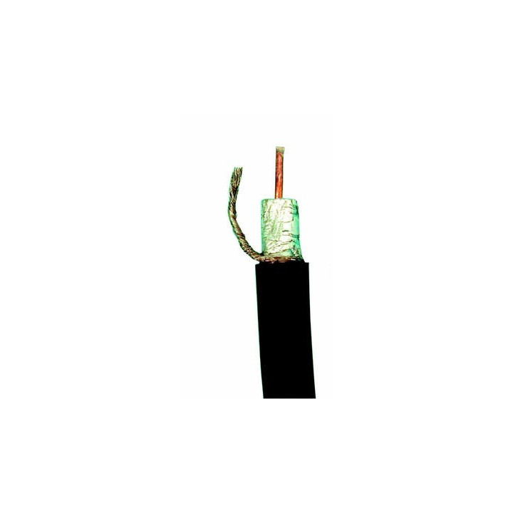 Cable coaxial 75 ohm rigido negro ø10mm (500m) ex 54365 cables coaxiales rigido negro tv television cables coaxiales cae - 1