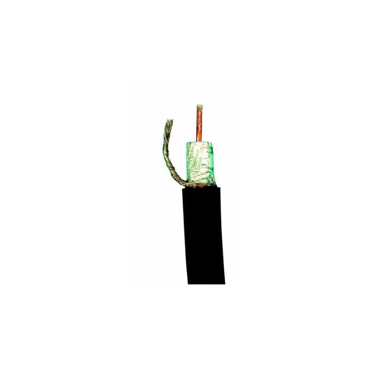 Cable coaxial 75 ohm rigido negro ø10mm (500m) ex 54365 cables coaxiales rigido negro tv television cables coaxiales cae - 1