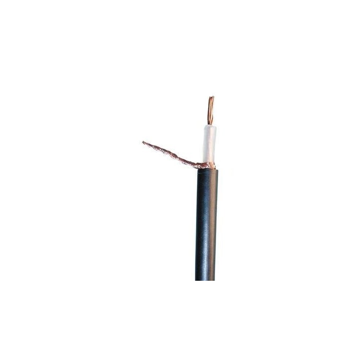 Cable coaxial 75 ohm negro ø6mm (100m) ex rg59 cables coaxiales television antenas parabolicas tv video vigilancia cae - 1