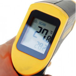 Non contact ir infrared digital thermometer with laser  jr international - 1