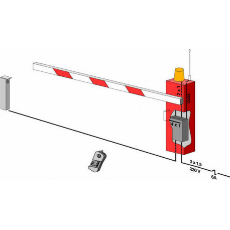 Barriere levante electrique automatique 8m 9s 100 cycles freinee barrieres  levantes automatiques