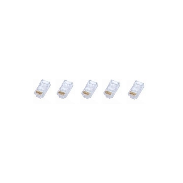 5 Clavija de conexion rj45 8p 8c para red clavijas telefonicas conectores telefonicas rj45 8p 8c para red jr international - 1