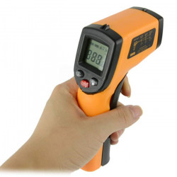 Non contact ir infrared digital thermometer with laser  jr international - 9
