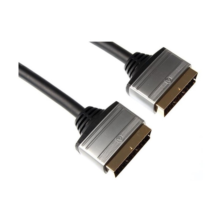 Cable peritel macho hacia macho 20 m placa oro alta calidad hqss1003 20 velleman - 1