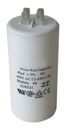 Condensateur m/étallis/é de course /à condensateur blanc moteur 40//85//21 CBB60 film en plastique